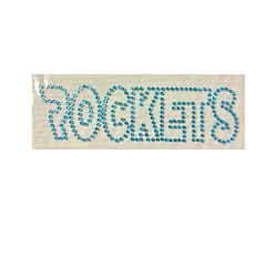  ROCKETS lysebl rhinestone stryg selv