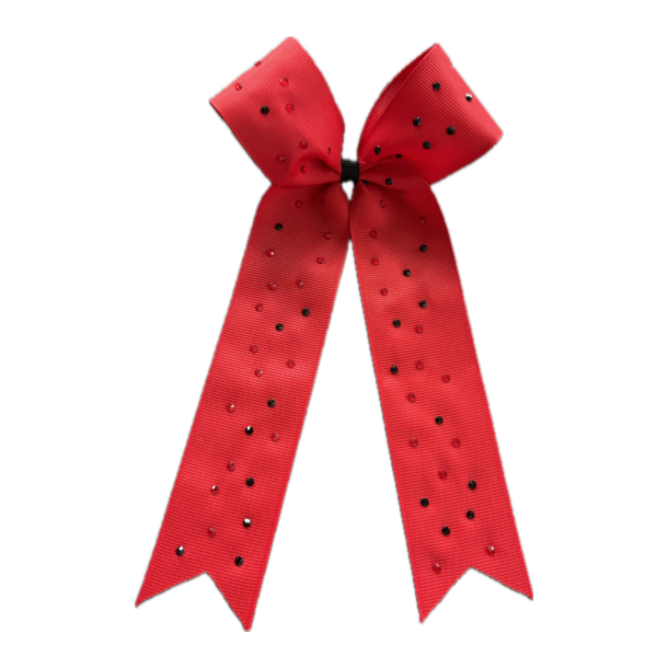 Long tail - Rd med bl. Rhinestone