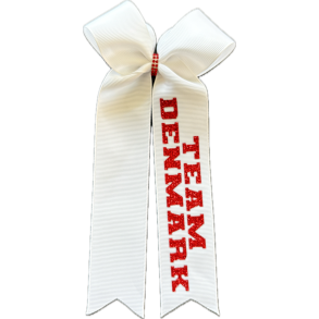 Hvid Long tail bow m/Team Denmark