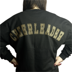 Sort Spirit Jersey - Guld Cheerleader