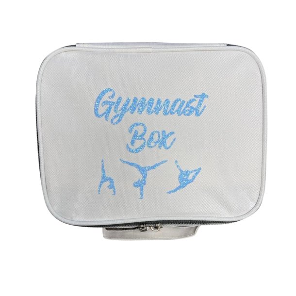 Hvid Gymnast Box - Lysebl tekst