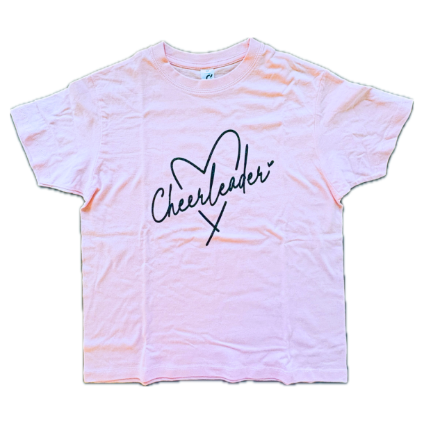Lyserd t-shirt CHEERLEADER hjerte