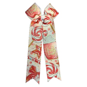 Candy Cane Crush  Long Tail Bow