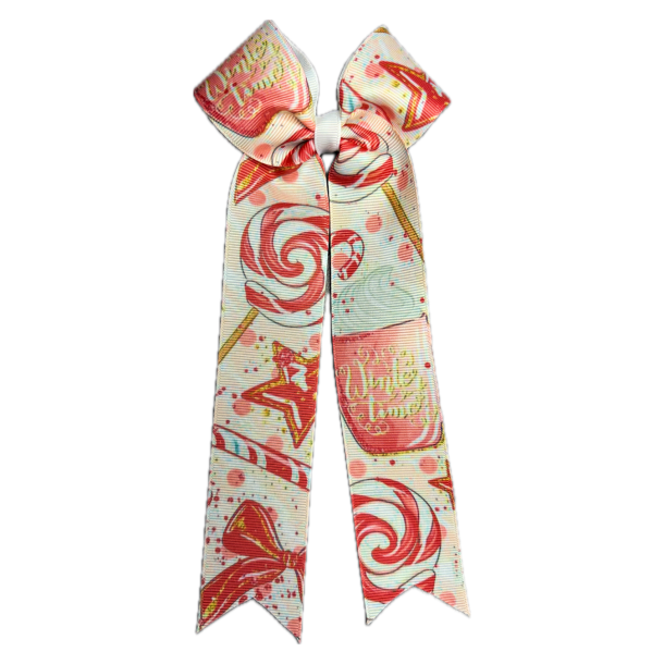 Candy Cane Crush  Long Tail Bow