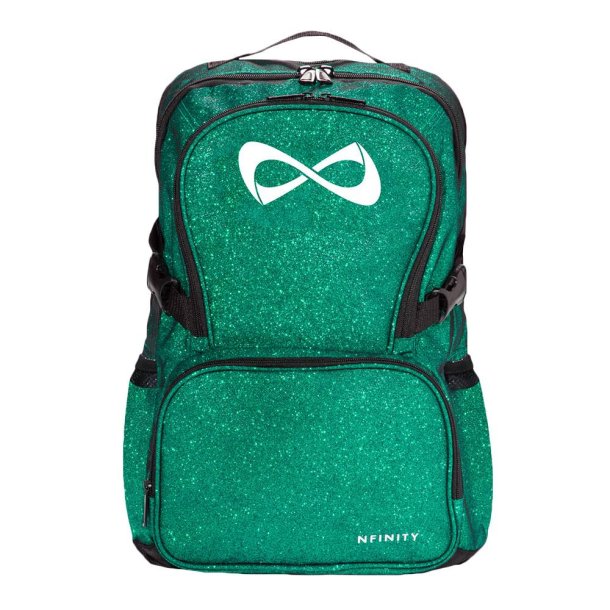 Nfinity rygsk - Green kelly Glitter med hvidt logo